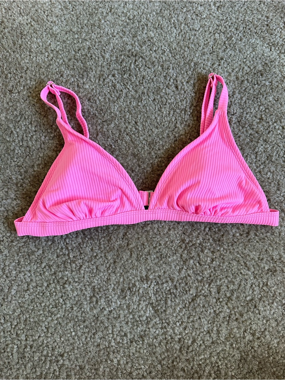 Women's Ribbed Triangle Bikini Top